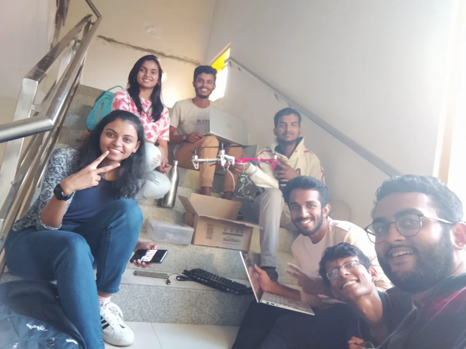 IIT Ropar quadcopter team with their autonomous drone